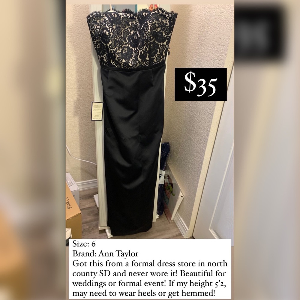 Formal black long Ann Taylor dress